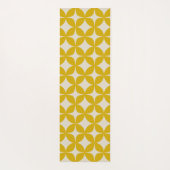 Stijlvol modern Boho Patroon in Mustard Yellow Yogamat (Achterkant)