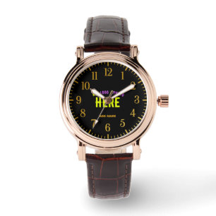 STIJLVOL MODERN  BRUIN GEVERIFIEERD BRANDED HORLOGE