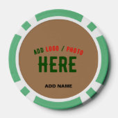 STIJLVOL MODERN  BRUIN GEVERIFIEERD BRANDED POKER CHIPS (Achterkant)