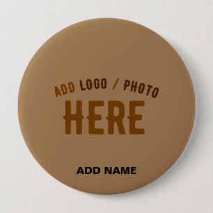 STIJLVOL MODERN BRUIN GEVERIFIEERD BRANDED RONDE BUTTON 4,0 CM