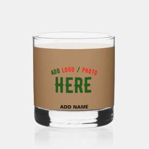 STIJLVOL MODERN BRUIN GEVERIFIEERD BRANDED WHISKY GLAS