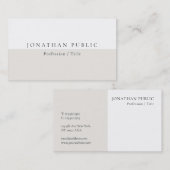 Stijlvol Modern Clean Design Sjabloon Professional Visitekaartje (Voorkant / Achterkant)