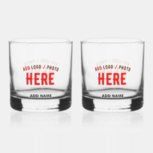 STIJLVOL MODERN CLEAR GEVERIFIEERD BRANDED WHISKY GLAS