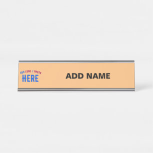 STIJLVOL MODERN CUSTOM PEACH SINAASAPPEL GEVERIFIE BUREAU NAAMBORDJE