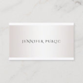 Stijlvol modern design Eenvoudige Sjabloon Faux Si Visitekaartje (Voorkant)