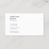 Stijlvol Modern Design Smart Plain Minimalist Visitekaartje (Achterkant)