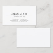 Stijlvol, modern design, Trendy Plain Visitekaartje (Voorkant / Achterkant)