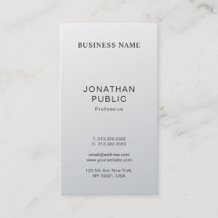 Stijlvol, modern design, zilver, luxe look visitekaartje