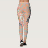 Stijlvol modern eclectisch Sinaasappel Leggings (Achterkant)