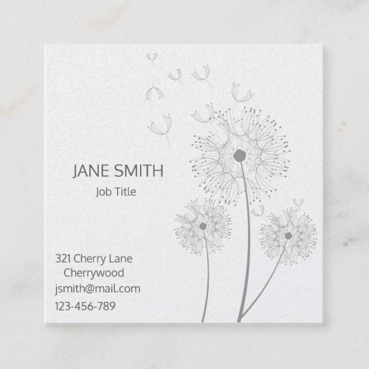 Stijlvol, modern en aanpasbaar vierkante visitekaartje (Voorkant)