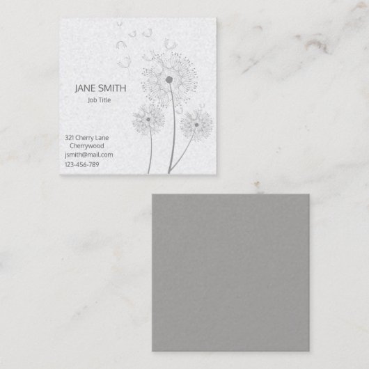 Stijlvol, modern en aanpasbaar vierkante visitekaartje (Voorkant / Achterkant)