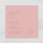 Stijlvol, modern en rendy design monogram in Luxe Vierkante Visitekaartje (Achterkant)