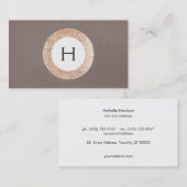 Stijlvol modern FAUX Roos Gold Sequin Monogram Visitekaartje (Voorkant / Achterkant)