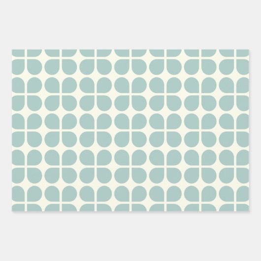 Stijlvol modern geometrisch patroon in Bleek blauw Inpakpapier Vel (Voorkant)