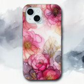 Stijlvol Modern Girly Pink | Waterverf Bloemen Case-Mate iPhone Case