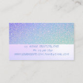 Stijlvol, modern, glitterig visitekaartje (Achterkant)