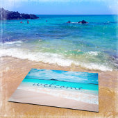 Stijlvol modern Hawaii tropisch strand Welkom Deurmat