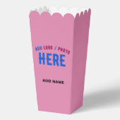STIJLVOL MODERN  HOT PINK MERK POPCORN BEDANKDOOSJES (Voorkant)