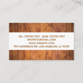 Stijlvol modern houten timmerwerk Visitekaartje (Achterkant)