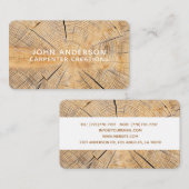 Stijlvol modern houten timmerwerk Visitekaartje (Voorkant / Achterkant)