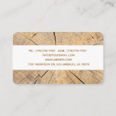 Stijlvol modern houten timmerwerk Visitekaartje (Achterkant)