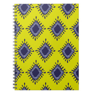 Stijlvol modern ikat tribaal naadloos patroon notitieboek