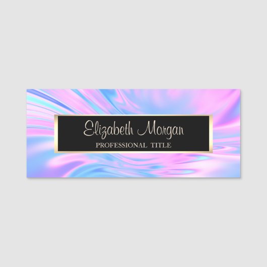 Stijlvol modern, Lijst, holografisch Naamplaatje (Voorkant)