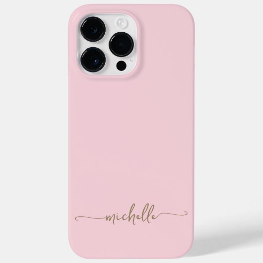 Stijlvol Modern Meisje Blush Roze Goud Naam Script Case-Mate iPhone Case (Achterkant)