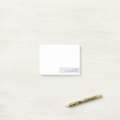 Stijlvol modern, minimaal blauw grijs kleurenblok post-it® notes (Op bureau)
