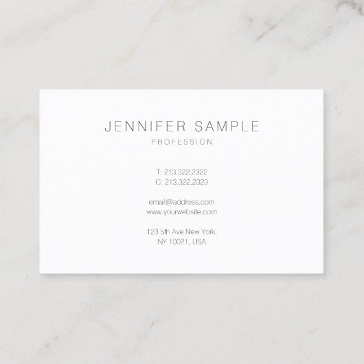 Stijlvol, modern, minimaal laagje in Trendy Salon Visitekaartje (Achterkant)