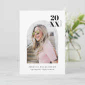 Stijlvol, modern, minimalistisch Afstuderen Aankondiging (Staand voorkant)