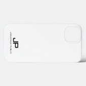 Stijlvol modern minimalistisch zwart-wit monogram Case-Mate iPhone case (Achterkant (horizontaal))