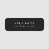 Stijlvol, modern, modern, eenvoudig zwart, minimaa naamplaatje (Voorkant)