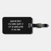 Stijlvol, modern, modern, stijlvol design voor man bagagelabel (Achterkant horizontaal)