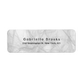 Stijlvol Modern Plain Elegant Uniek Grijs Etiket (Voorkant)