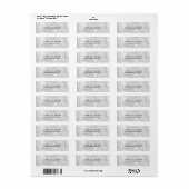 Stijlvol Modern Plain Elegant Uniek Grijs Etiket (Full Sheet)