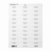 Stijlvol modern retouradres Zwart & Wit Etiket (Full Sheet)