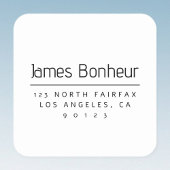 Stijlvol modern retouradres Zwart & Wit Vierkante Sticker