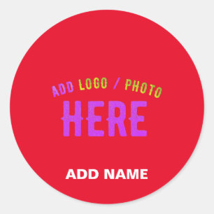 STIJLVOL MODERN  ROOD GEVERIFIEERD BRANDED RONDE STICKER