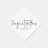 Stijlvol Modern Script Afstuderen Party Custom Servet (Hoek)