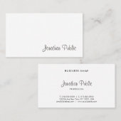 Stijlvol modern Script Professional Smart Chic Visitekaartje (Voorkant / Achterkant)