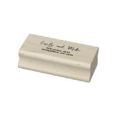 Stijlvol modern script retouradres hout 	rubberstempel (Stempel)