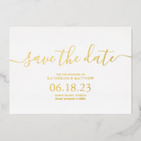 Stijlvol Modern Script Trouwkaart 'Save the Date'
