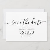 Stijlvol modern script trouwkaart 'Save the Date' Save The Date (Voorkant)