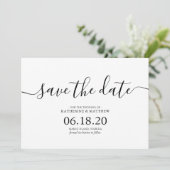 Stijlvol modern script trouwkaart 'Save the Date' Save The Date (Staand voorkant)