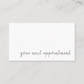 Stijlvol, modern script | Uw volgende benoeming Visitekaartje (Voorkant)