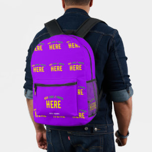 STIJLVOL MODERN VIOLET GEVERIFIEERD MERK BEDRUKTE RUGZAK