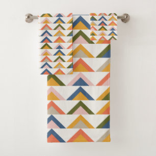 Stijlvol modern vuursteentje rotsvast geometrisch bad handdoek