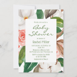 Stijlvol modern Waterverf Floral Baby shower Kaart