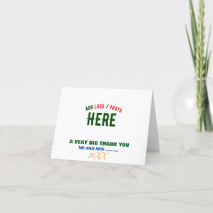 STIJLVOL MODERN  WIT GEVERIFIEERD BRANDED BEDANKKAART